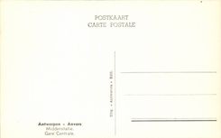 Belgien - Belgien - Belgien - Antwerpen - Antwerpen - Middenstatie - zentrale Station - CPA