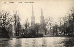 Belgien - Belgien - Belgien - Antwerpen - Antwerpen - der Park und die Kirche-Str Joseph - CPA