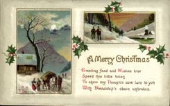 The United Kingdom Great BRitain CPA Fantasy has Merry Christmas (Christmas)