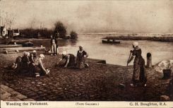 Grande Bretagne Great BRitain CPA Weeding the pavement (Tate Gallery) G H Bougthon