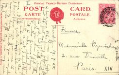 The United Kingdom Great britain CPA Free British exhibition London 1908 West fan-in French applied Arts de luxe hotel