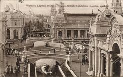The United Kingdom Great britain CPA Free British exhibition London 1908 Western lagoon bridges