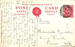 The United Kingdom Great BRitain CPA Tower off applied arts de luxe hotel Free British exhibition 1908