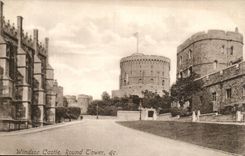 The United Kingdom Great Britain CPA Windsor castle round tower