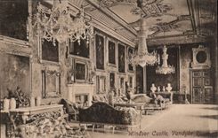 The United Kingdom Great Britain CPA Windsor castle Vandyke room