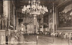 The United Kingdom Great Britain CPA Large Windsor castle reception room