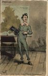 Grande Bretagne Great BRitain CPA Illustrateur Traddles Studies fril life by Charles Dickens David Copperfield