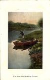 Grande Bretagne Great BRitain CPA Far from the madding crowd (pecheur fisherman peche)