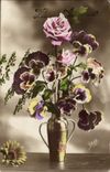 Phantasie - Blumen - Rosa - gedacht - Pansies - - CPA