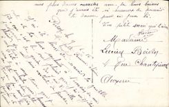 Fantasy - Man with pretty bouquet - Good Birthday - CPA