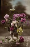 Fantasy - Birthday - Bouquet of the Roses - CPA