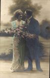 Fantaisie - Couple - Mariage - marriage - Wedding - CPA 