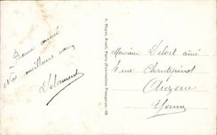 Fantaisie - Bonne Annee rose avec ruban - Hortense Delort - CPA 