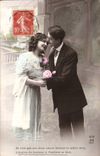 Fantaisie - Couple - Je vois que nos deux coeurs bercent le meme reve - CPA 