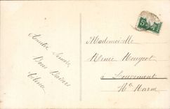 Fantaisie - Couple - Les souhaits de nos coeurs que nous vous adressons - poisson - la peche - CPA -