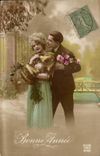 Fantaisie - Couple - Bonne Annee CPA 