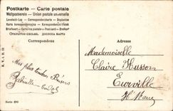 CPA Fantasy Woman and children (angel horseshoe angel)