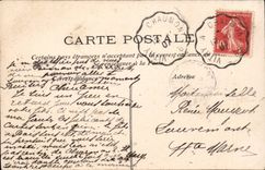 CPA Fantasy Man and flowers For your festival (Renee Mougeot Louvemont)