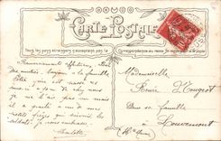 CPA Fantasy Man Carry to him my wishes (Renee Mougeot Louvemont Marne)