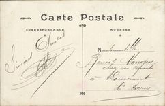 Fantasy - Man - I send these flower to You - Man with has thick mustache - CPA