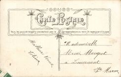 Fantasy - Happy New Year - Handsome man - arms filled with present - CPA