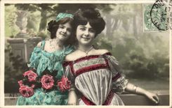 Fantasy - Child - Woman - Mother and child smiling - CPA