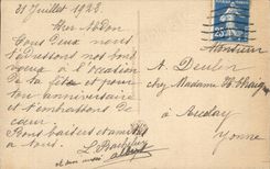 Fantasy - Good Festival - Flowers thought - pansies - CPA