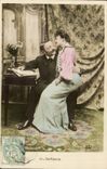 Fantaisie - Couple - Confidence - CPA 