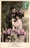 Fantaisie - Couple - Les Mains crispees c'est le delire - CPA 