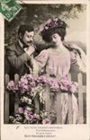 Fantaisie - Couple - Les Mains tendues c'est le debut - CPA 