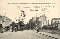 Boulogne on the Seine CPA the roadway of the bridge taken of the bridge