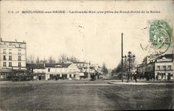Boulogne on the Seine CPA main street seen from of the round not of the Queen