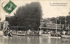 Enghien les Bains CPA Terrace of the garden of the pinks