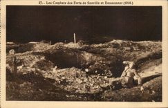 CPA combat of the forts of Souville and Douaumont (1916)