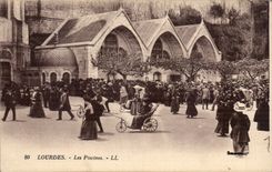 Lourdes - Swimming pools - bicycle - cycling - CPA