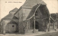Avon - Porch of the Church - CPA