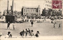 Berck Beach - the Beach and the Casino - CPA