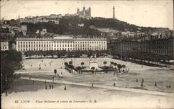 Lyon - Bellecour Ort und Steigung von Fourviere - CPA