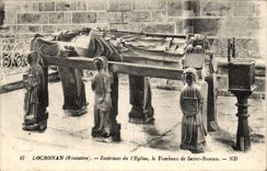 Locronan - Interior of the Church the Tomb of Saint Romance - CPA