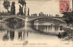 CPA banks of the Marne Saint Maur the bridge of Creteil