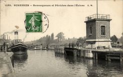 Suresnes CPA Schlepperboote und barges innen den Verschluss