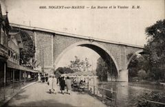 Nogent on the Marne CPA marl and the viaduct