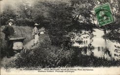 Plessis horticultural Stake CPA School edges of the pond Park of the old Castle artistic Colbert Landscape