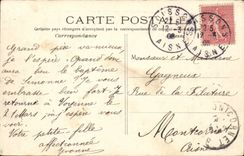 Boulogne on the Seine CPA main street