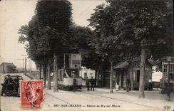 Bry on the Marne CPA Station of slow train TOP (car drunk because)