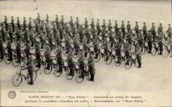 Modern war 1914 Our combine Cyclistes in starting behavior the black rats (cycling cycle militaria)