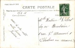 CPA Phantasie-Kind-Madchen von Auxerre schicke ich Ihnen diese Blumen