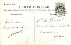 CPA Phantasie-Kind-Luftschiff