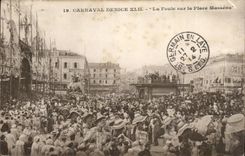 Netter CPA Karneval von Nizza XLII das foile auf dem Massena Platz