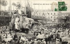 Nice CPA Carnival of Nice 1913 (giant tank giant)